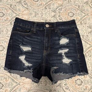 SO shortie cut off dark denim shorts size 5/26
